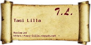 Tasi Lilla névjegykártya